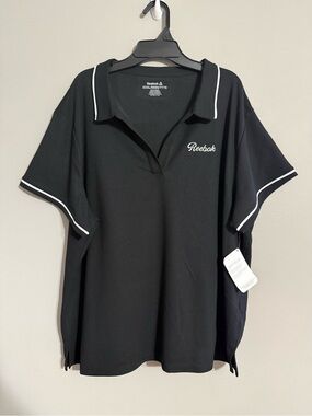 Reebok Women’s Black Polo with White Trim Accents XXXL